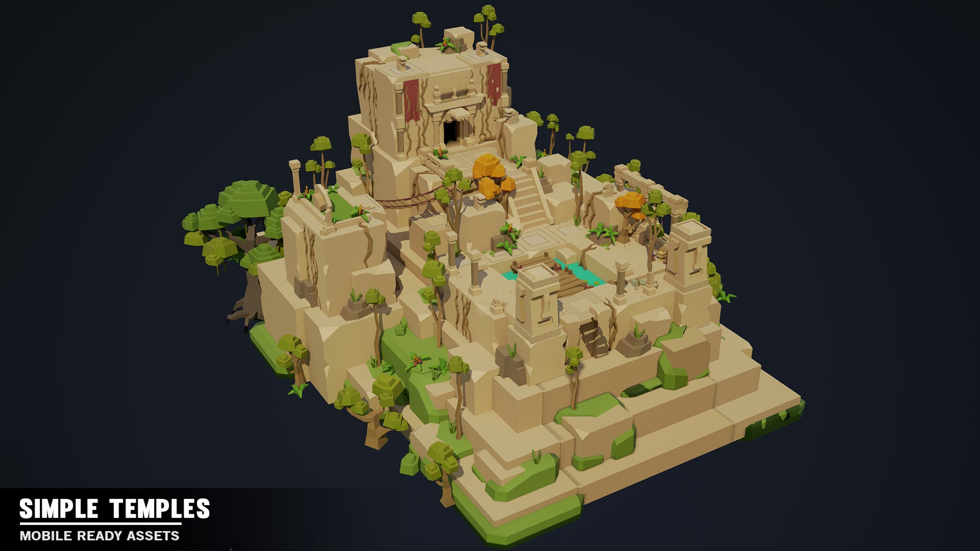 Simple Temples - Cartoon Assets - Synty Studios - Unity and Unreal 3D low poly assets for game development