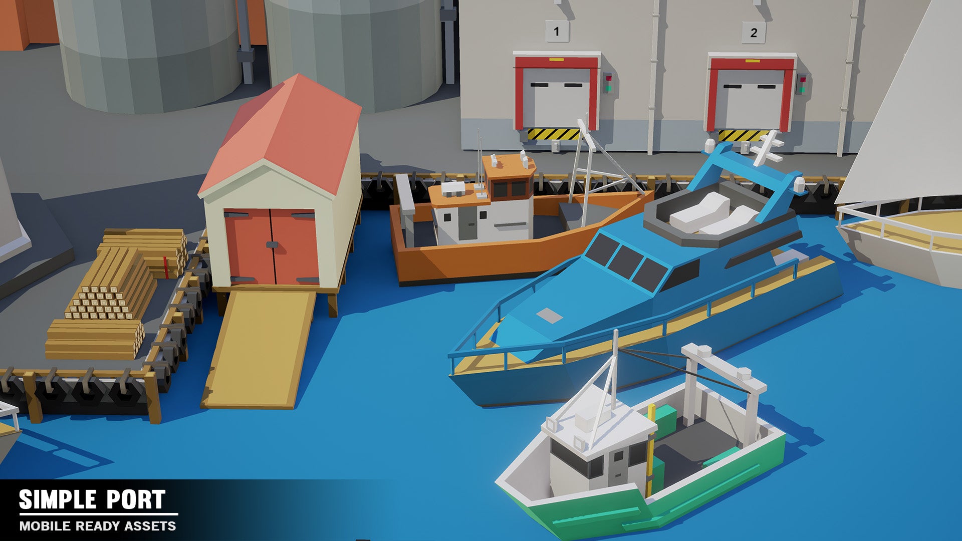 Simple Port - Cartoon Assets - Synty Studios - Unity and Unreal 3D low poly assets for game development