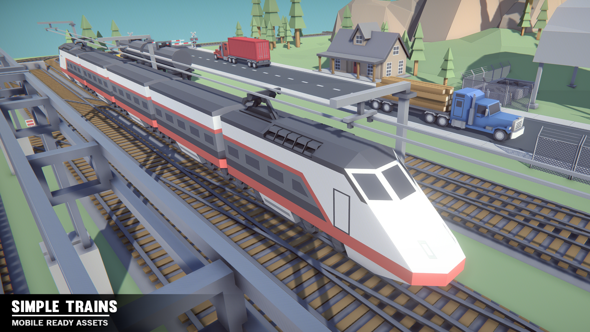 Simple Cartoon Train Station