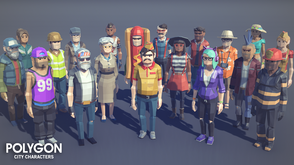 Unity Polygon Character POLYGON | City Characters | 3D Asset Pack – Synty Store
