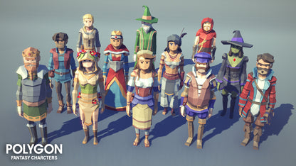 POLYGON - Fantasy Characters Pack - Synty Studios - Unity and Unreal 3D low poly assets for game development