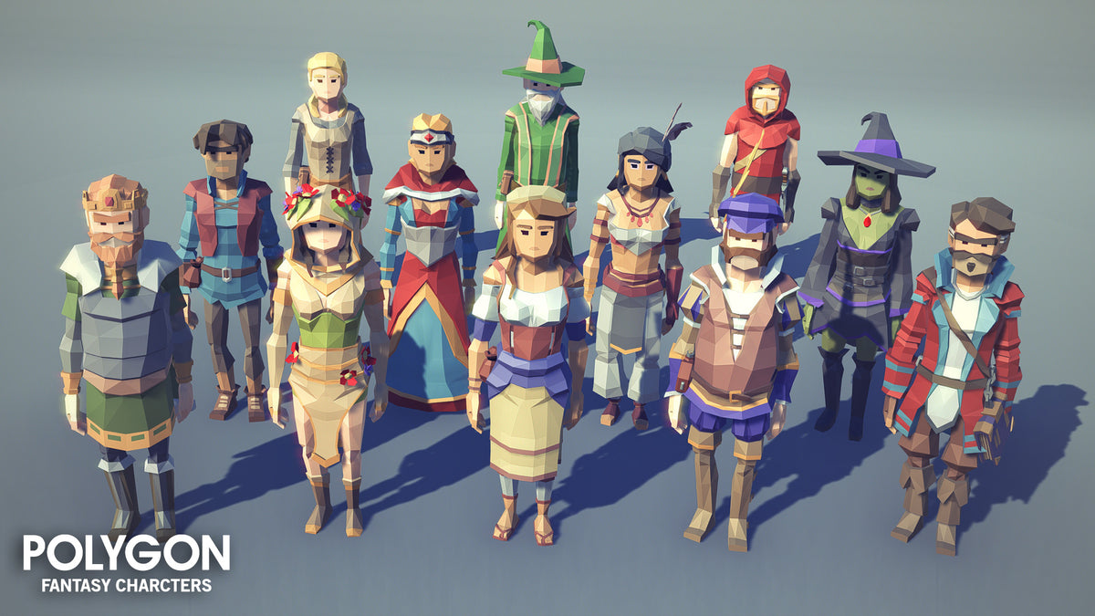 POLYGON | Fantasy Characters | 3D Asset Pack – Synty Store