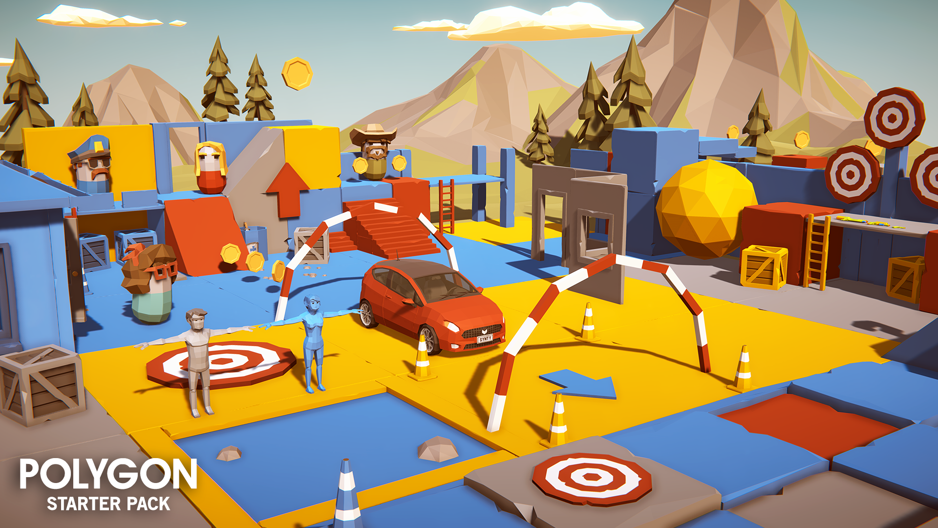 POLYGON Starter Pack | Free Low-Poly Game Assets – Synty Store