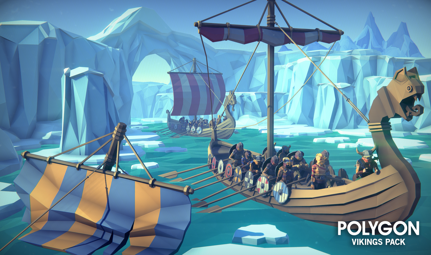 POLYGON - Vikings Pack - Synty Studios - Unity and Unreal 3D low poly assets for game development