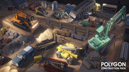 3D construction site asset pack by Synty Studios
