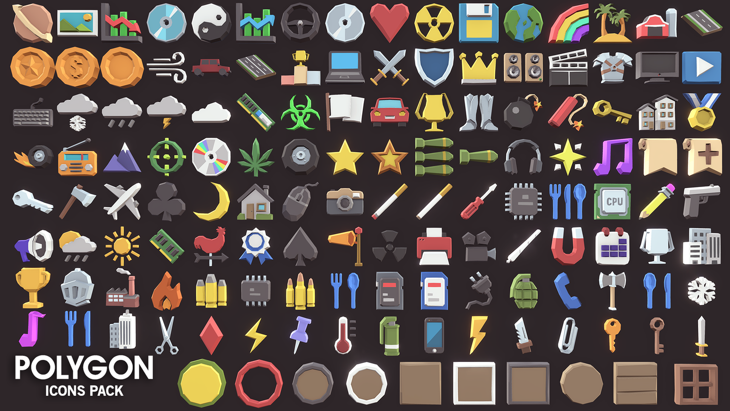 Icon asset pack for video games