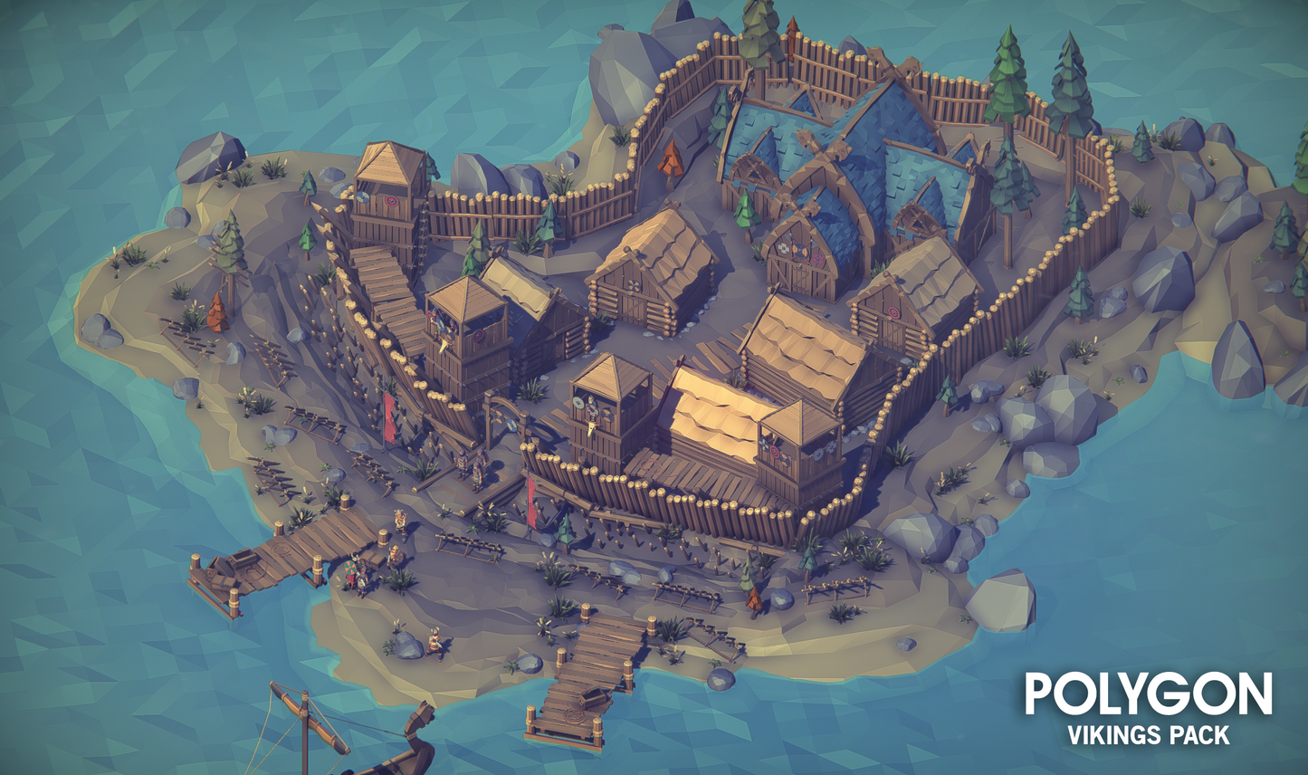 POLYGON - Vikings Pack - Synty Studios - Unity and Unreal 3D low poly assets for game development