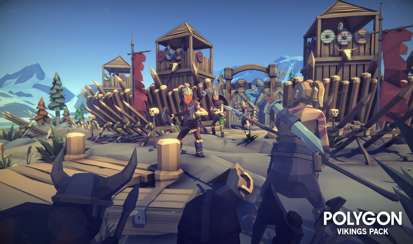 POLYGON - Vikings Pack - Synty Studios - Unity and Unreal 3D low poly assets for game development