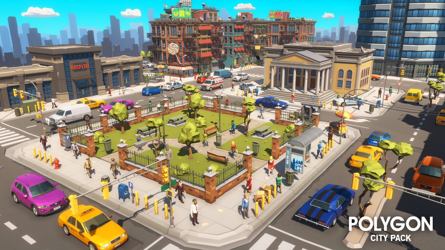 POLYGON - City Pack - Synty Studios - Unity and Unreal 3D low poly assets for game development