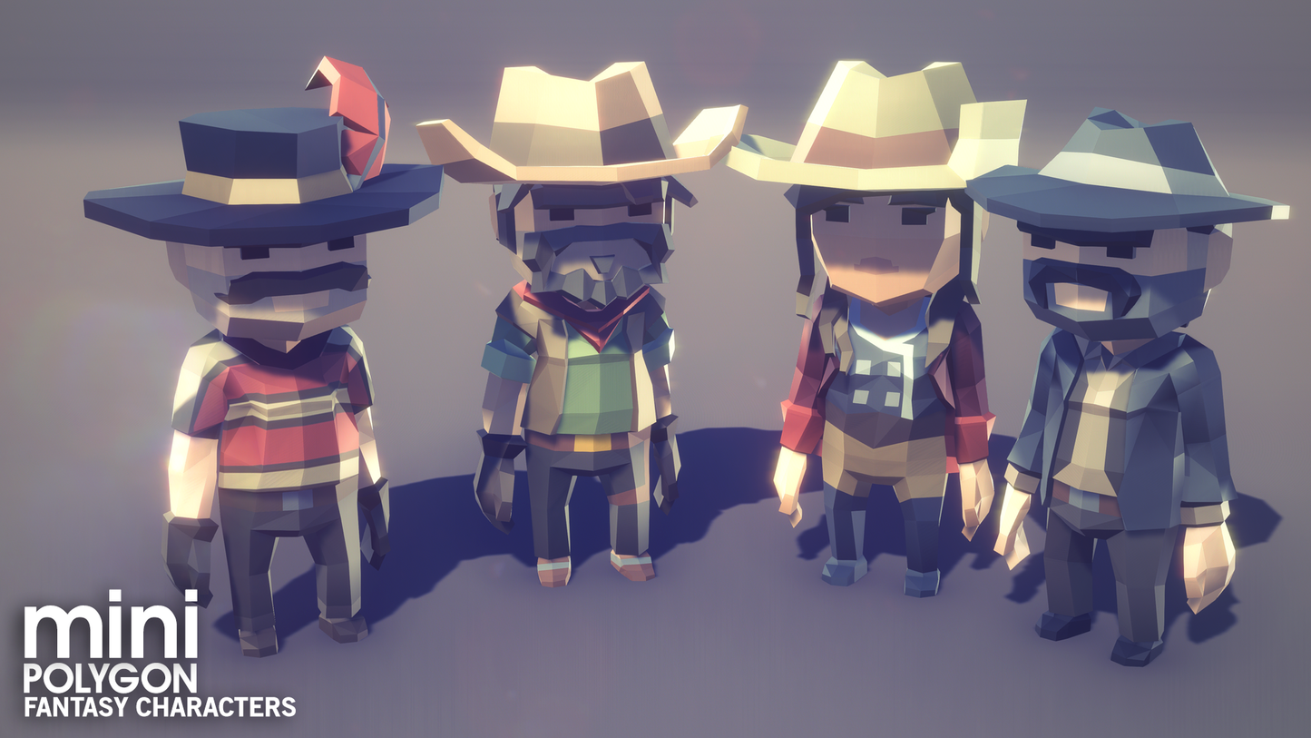 POLYGON MINI - Fantasy Characters Pack - Synty Studios - Unity and Unreal 3D low poly assets for game development