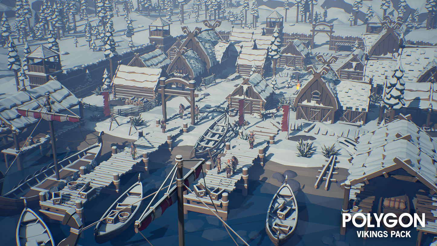 POLYGON - Vikings Pack - Synty Studios - Unity and Unreal 3D low poly assets for game development