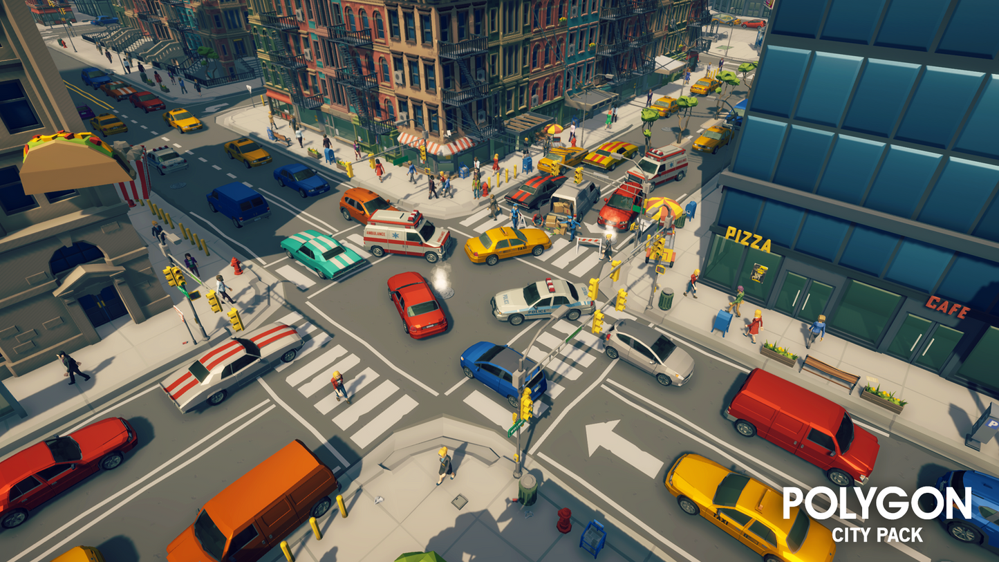 POLYGON - City Pack - Synty Studios - Unity and Unreal 3D low poly assets for game development