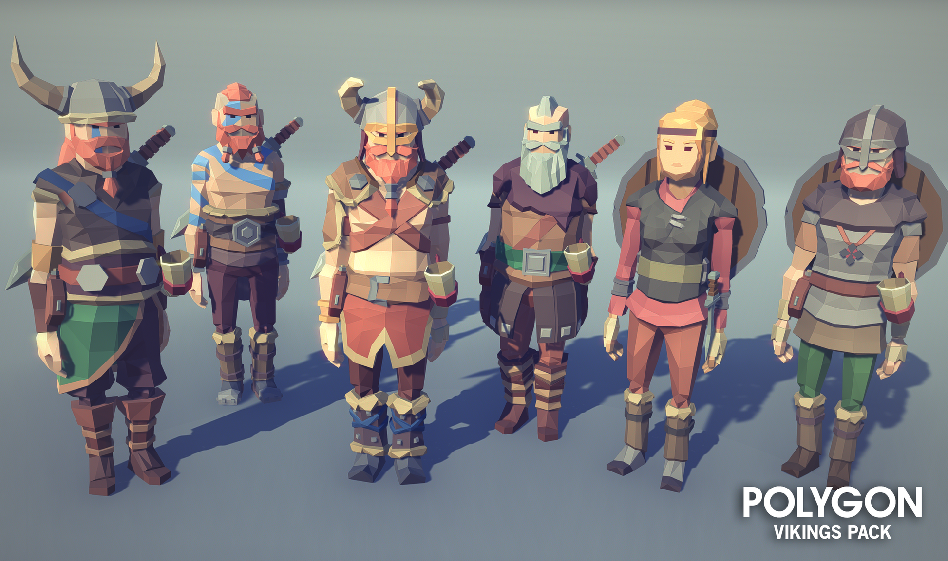 POLYGON - Vikings Pack - Synty Studios - Unity and Unreal 3D low poly assets for game development