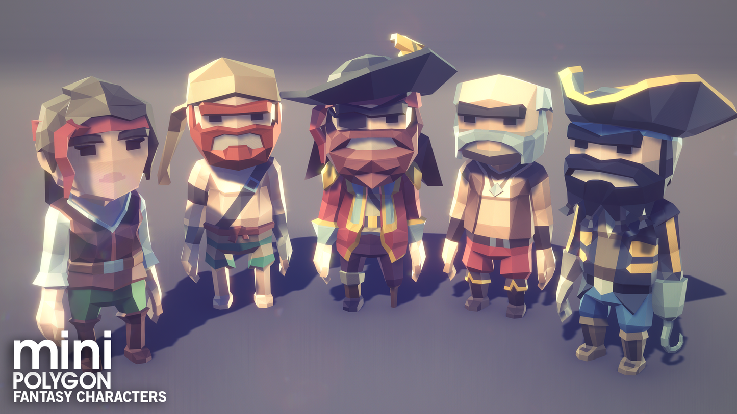 POLYGON MINI - Fantasy Characters Pack - Synty Studios - Unity and Unreal 3D low poly assets for game development