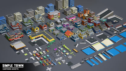 Simple Town - Cartoon Assets - Synty Studios - Unity and Unreal 3D low poly assets for game development