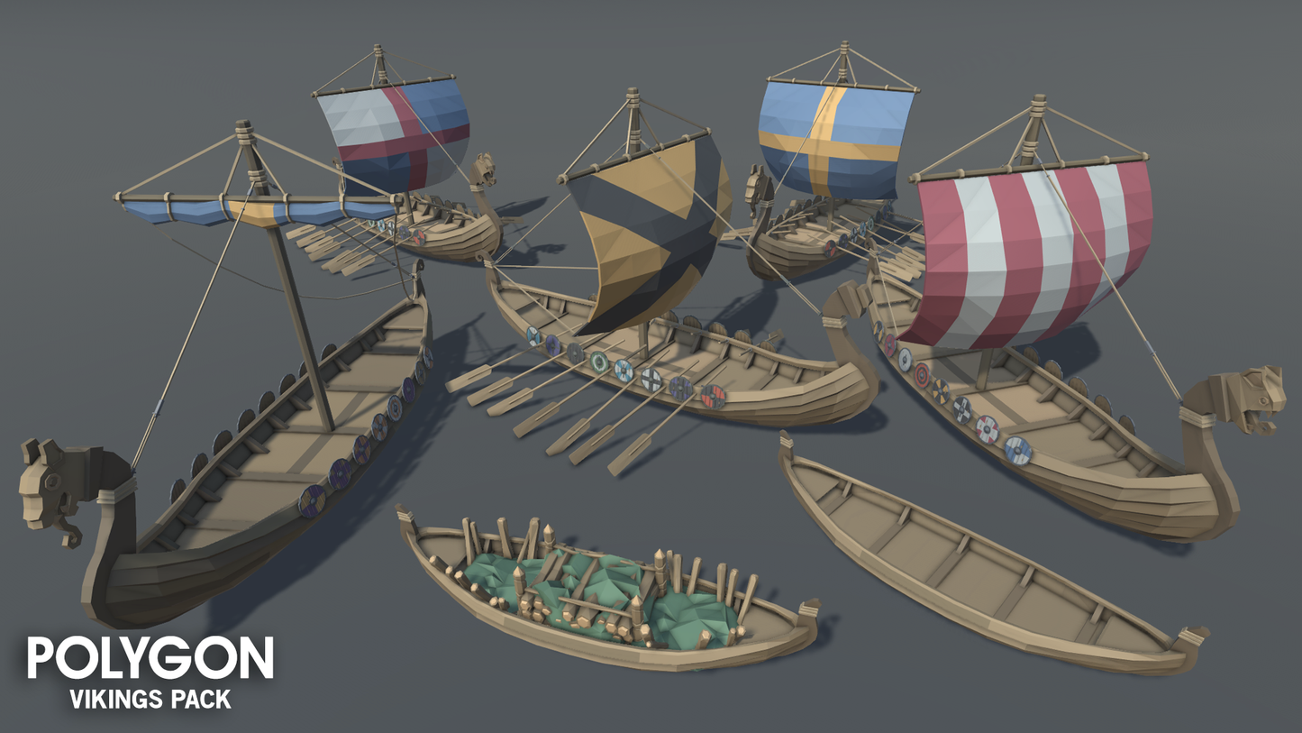 POLYGON - Vikings Pack - Synty Studios - Unity and Unreal 3D low poly assets for game development