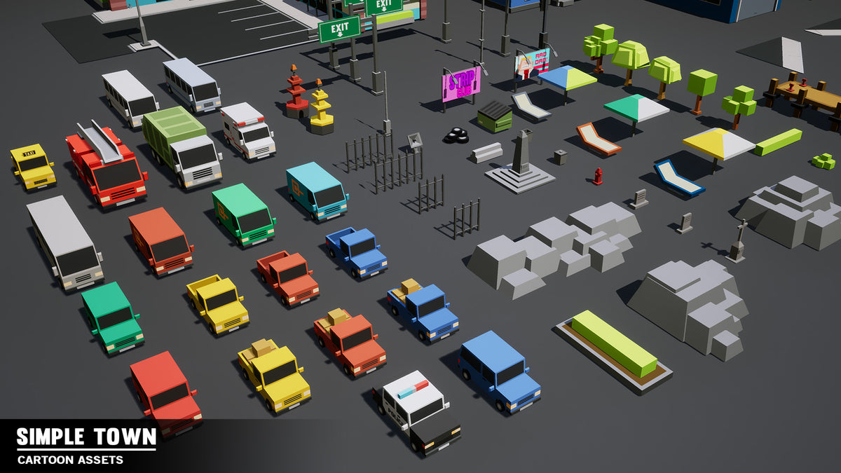 SIMPLE | Town | Cartoon 3D Asset Pack – Synty Store