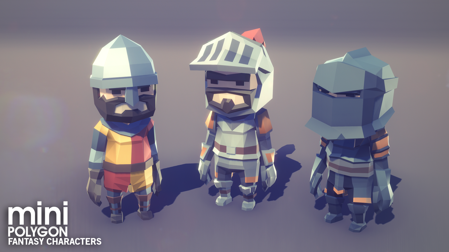 POLYGON MINI - Fantasy Characters Pack - Synty Studios - Unity and Unreal 3D low poly assets for game development