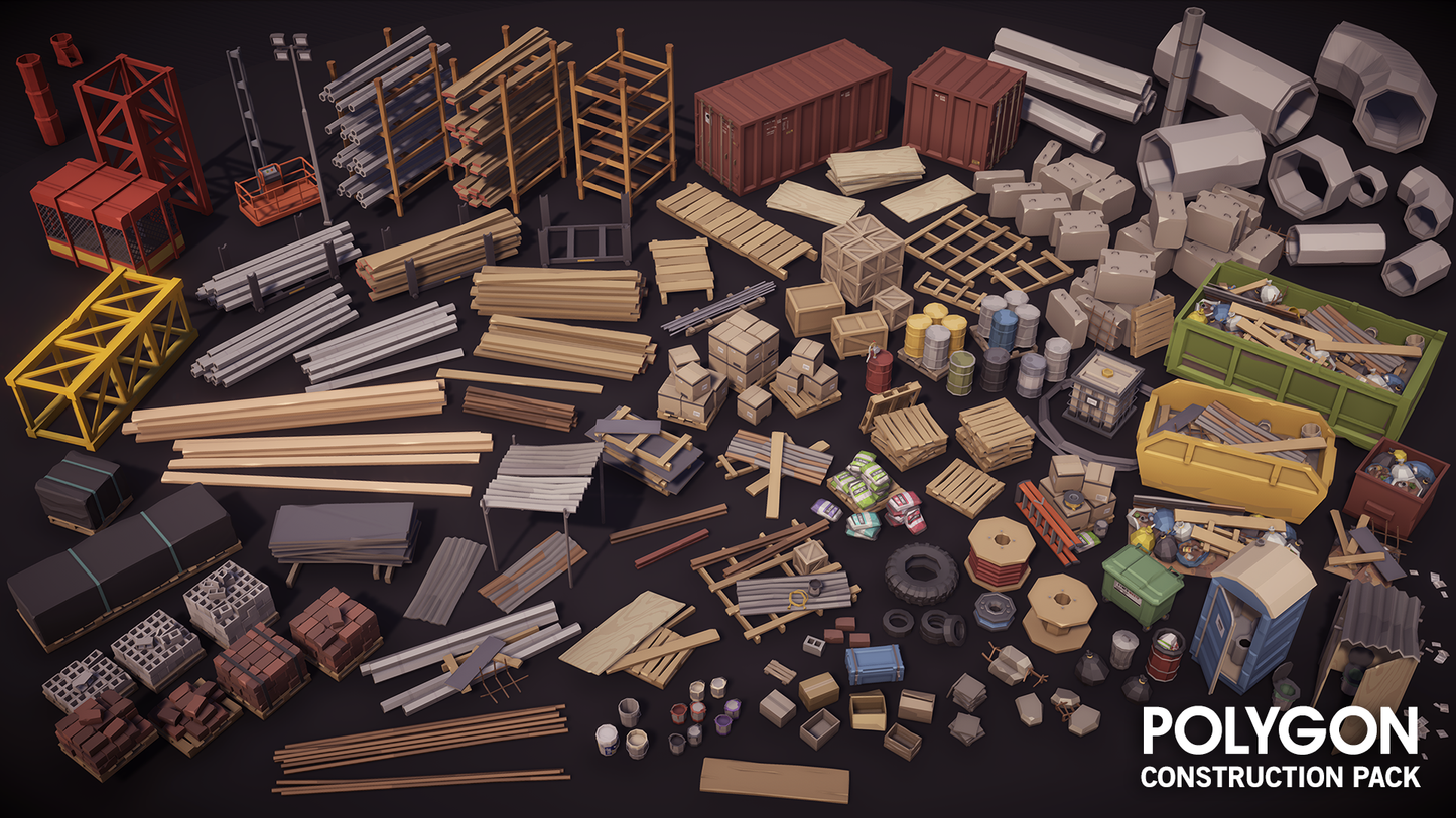 POLYGON - Construction Pack - Synty Studios - Unity and Unreal 3D low poly assets for game development