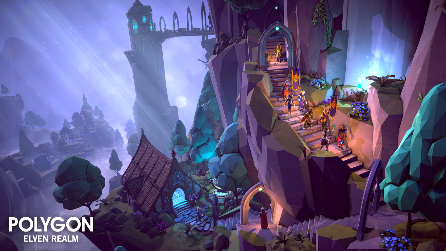 Elven Realm 3D low poly asset pack for Unreal Engine and Unity video games