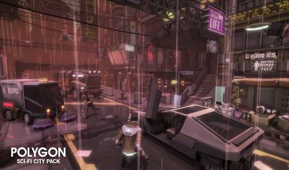POLYGON - Sci-Fi City Pack - Synty Studios - Unity and Unreal 3D low poly assets for game development