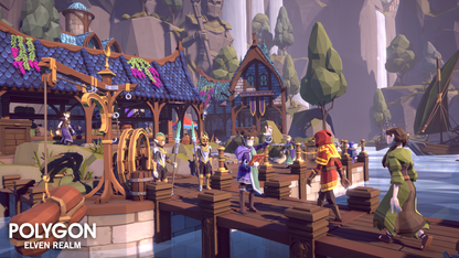 Elven Realm 3D low poly asset pack for Unreal Engine and Unity video games
