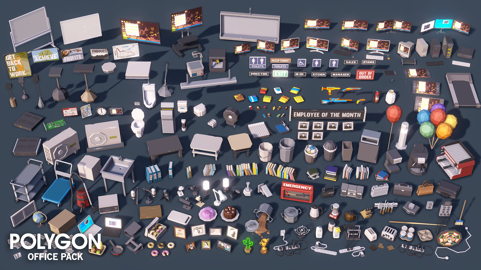 POLYGON - Office Pack - 3D low poly assets