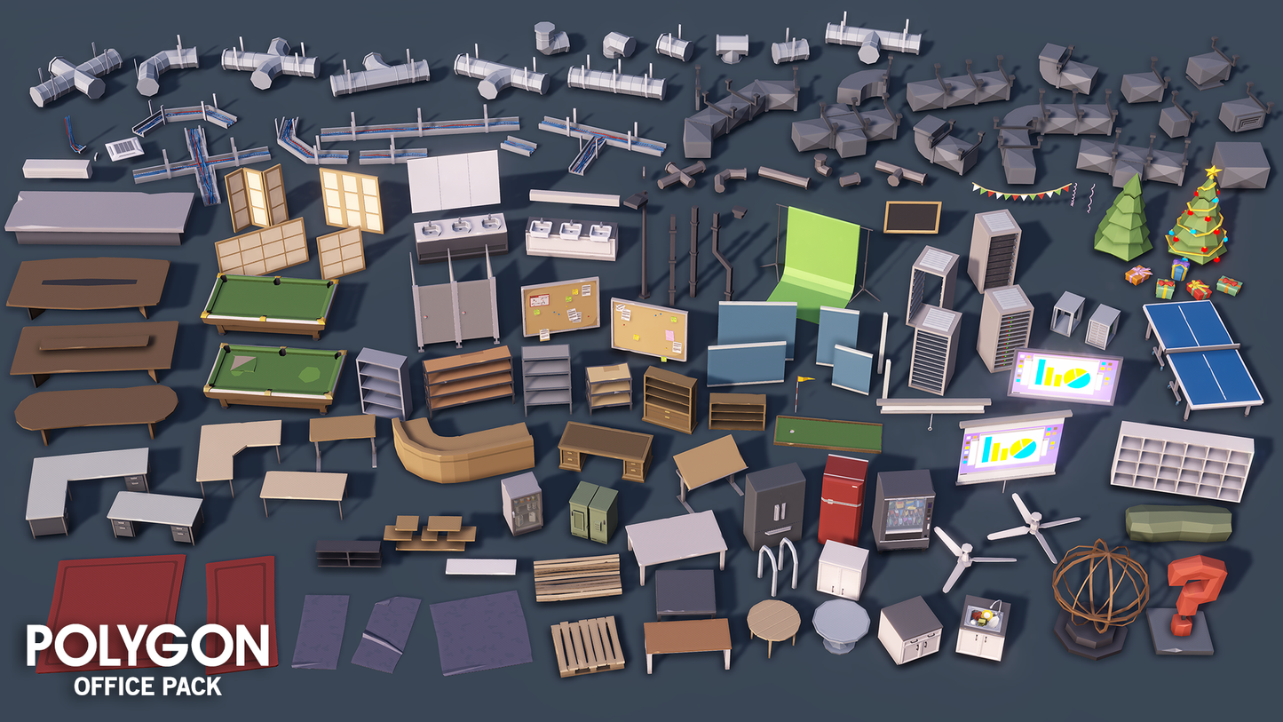 POLYGON - Office Pack - 3D low poly assets