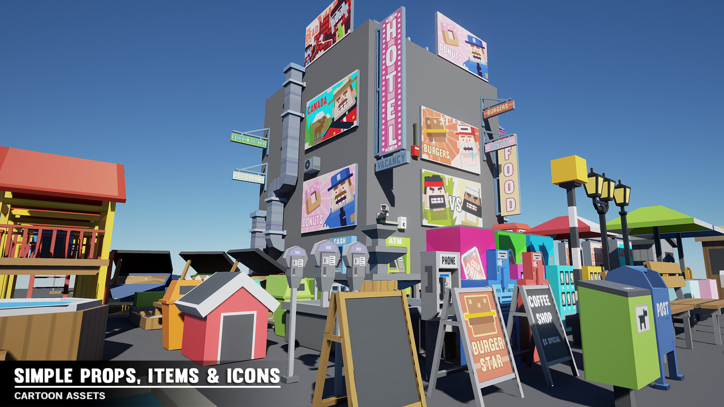 Simple Props/Items/Icons - Cartoon Assets - Synty Studios - Unity and Unreal 3D low poly assets for game development