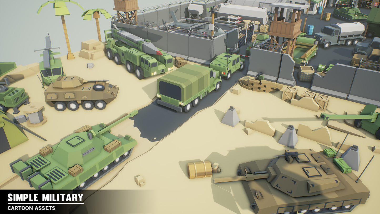 Simple Military - Cartoon Assets - Synty Studios - Unity and Unreal 3D low poly assets for game development