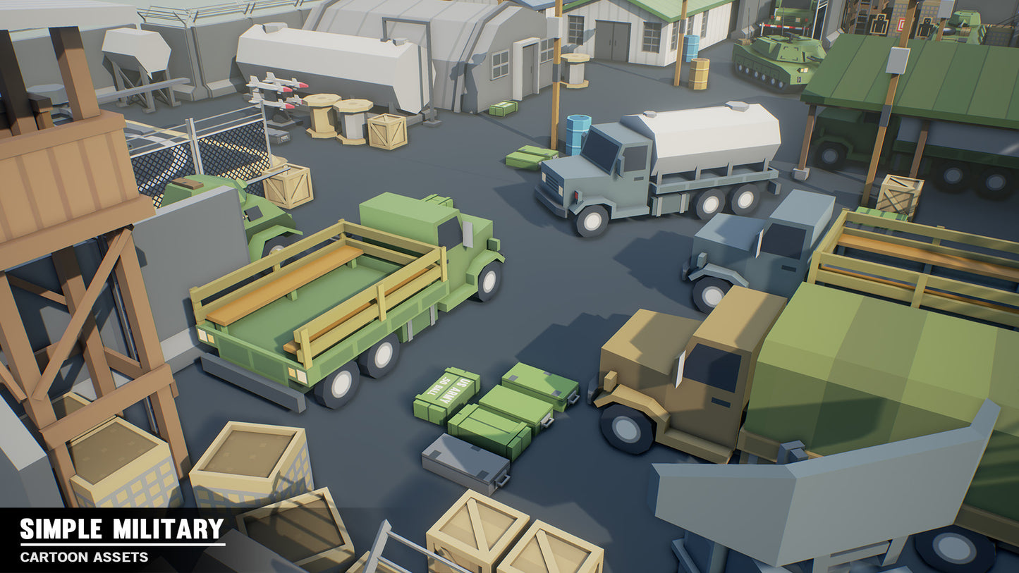 Simple Military - Cartoon Assets - Synty Studios - Unity and Unreal 3D low poly assets for game development