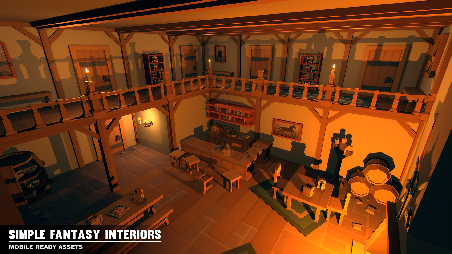 Simple Fantasy Interiors - Cartoon Assets - Synty Studios - Unity and Unreal 3D low poly assets for game development