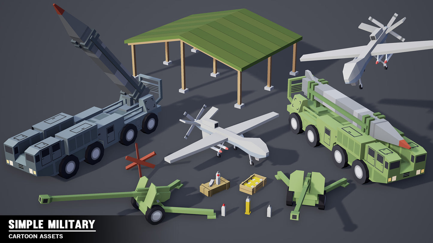 Simple Military - Cartoon Assets - Synty Studios - Unity and Unreal 3D low poly assets for game development