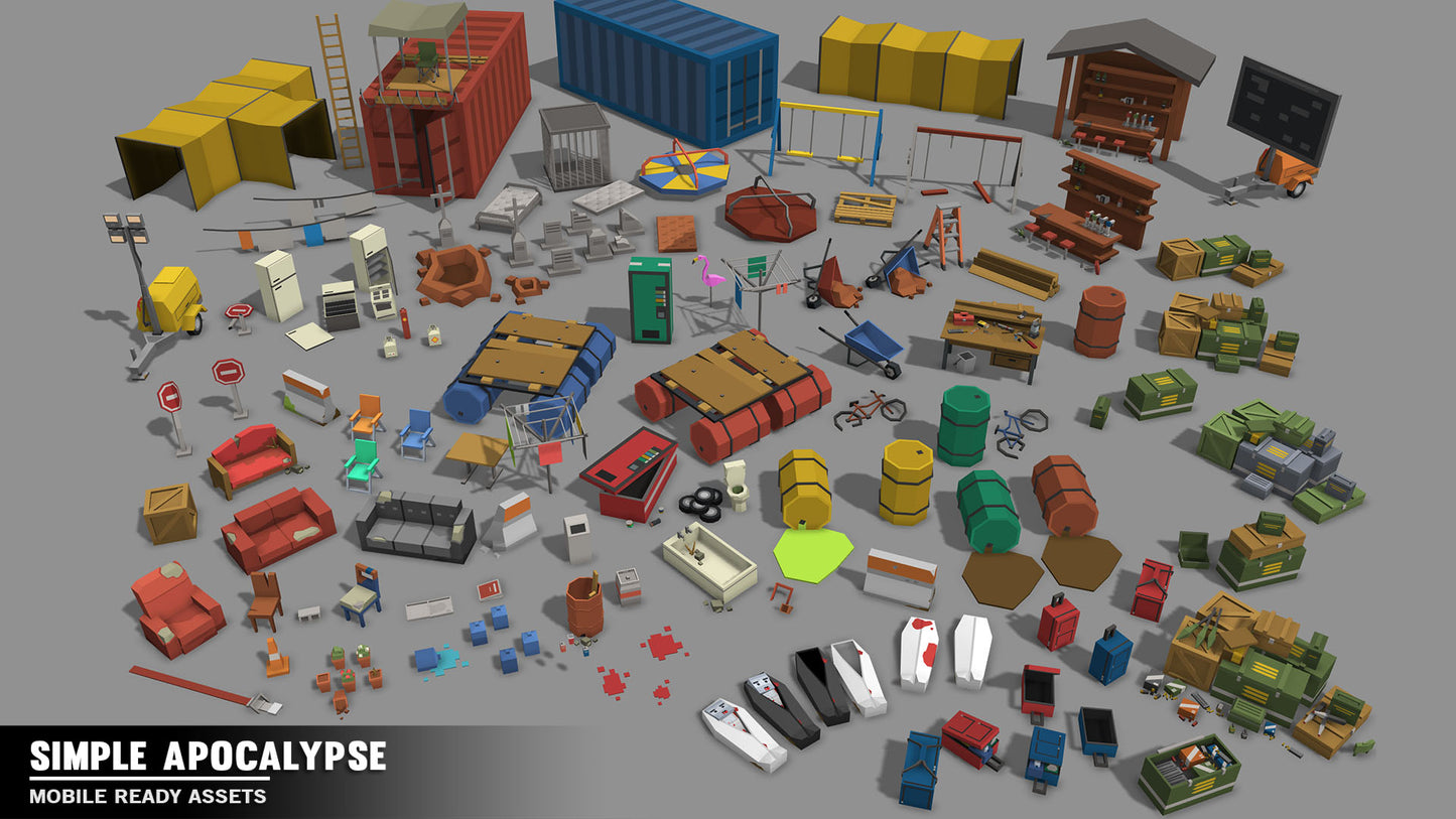 Simple Apocalypse - Cartoon Assets - Synty Studios - Unity and Unreal 3D low poly assets for game development