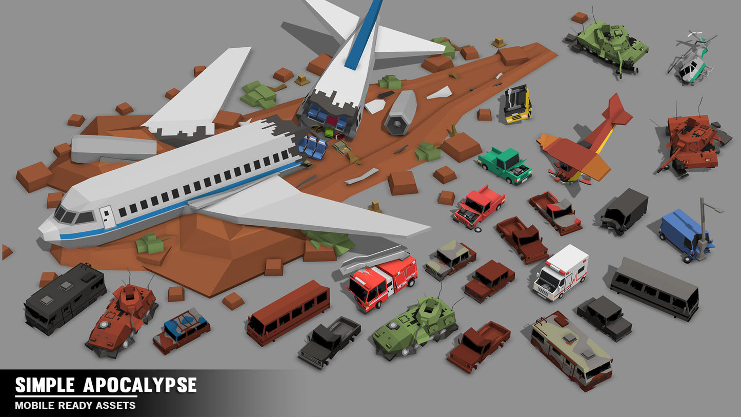 Simple Apocalypse - Cartoon Assets - Synty Studios - Unity and Unreal 3D low poly assets for game development