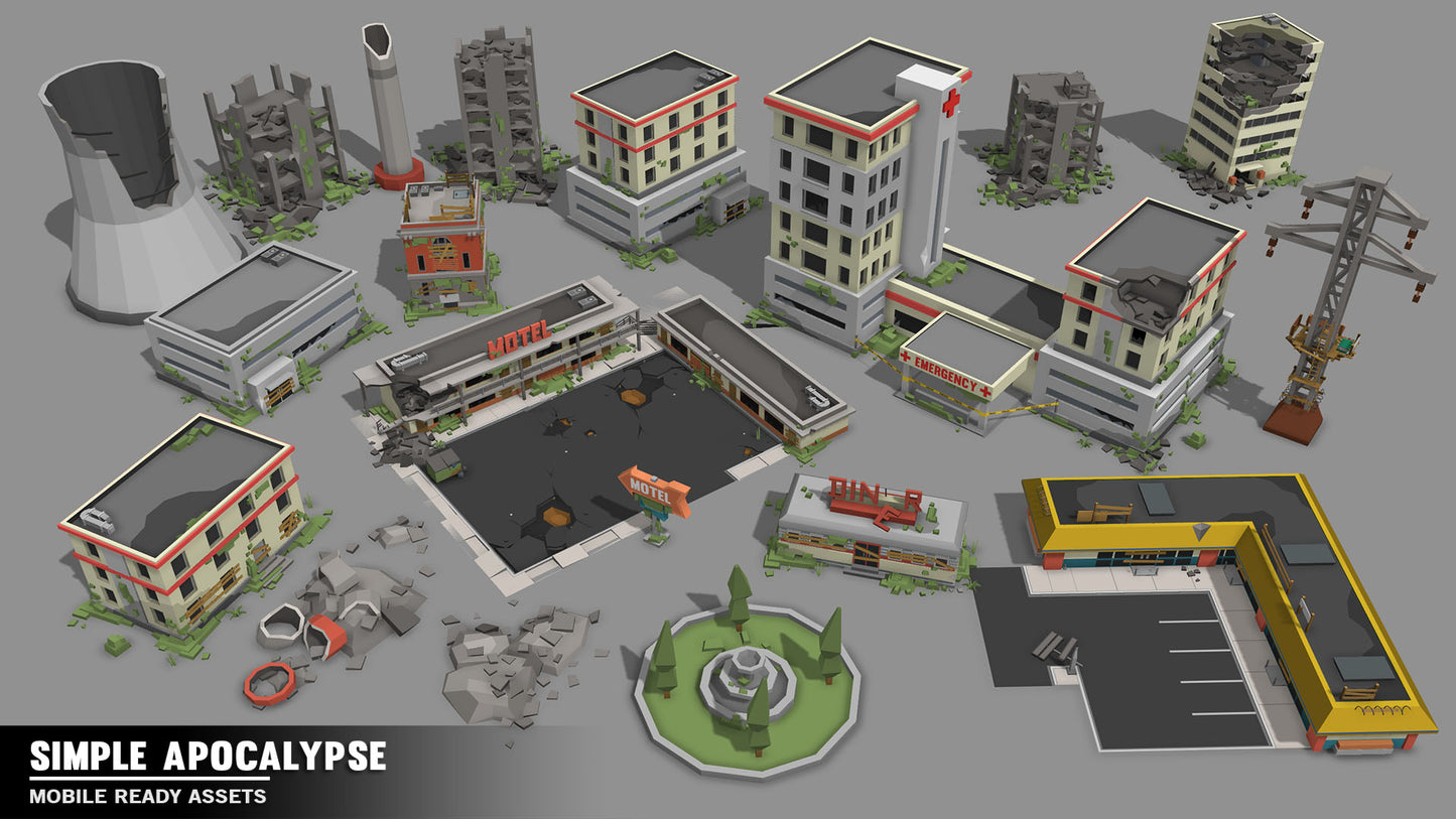 Simple Apocalypse - Cartoon Assets - Synty Studios - Unity and Unreal 3D low poly assets for game development