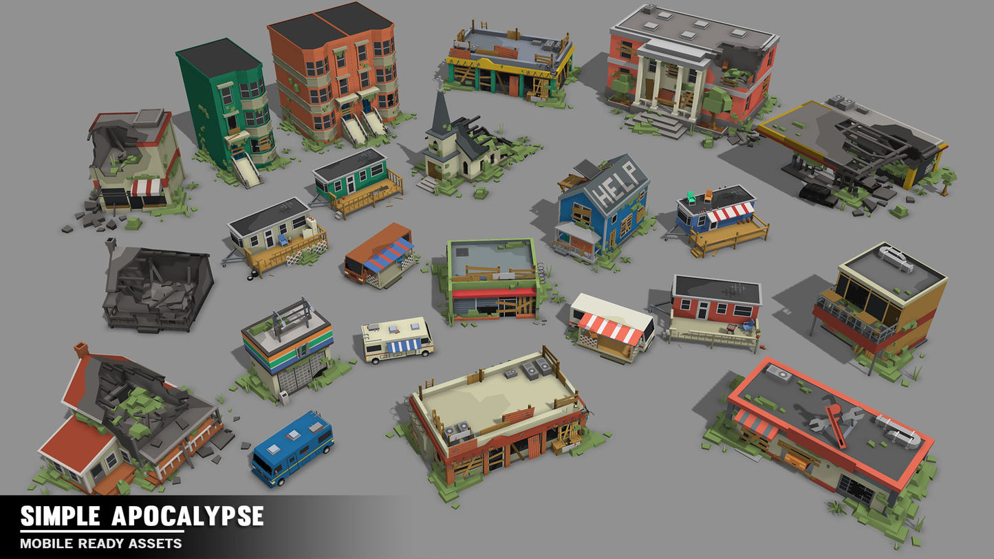 Simple Apocalypse - Cartoon Assets - Synty Studios - Unity and Unreal 3D low poly assets for game development