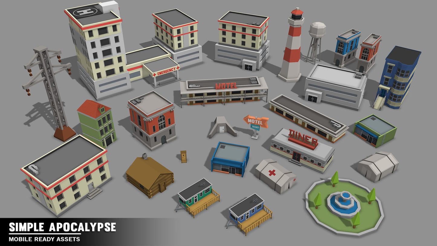 Simple Apocalypse - Cartoon Assets - Synty Studios - Unity and Unreal 3D low poly assets for game development