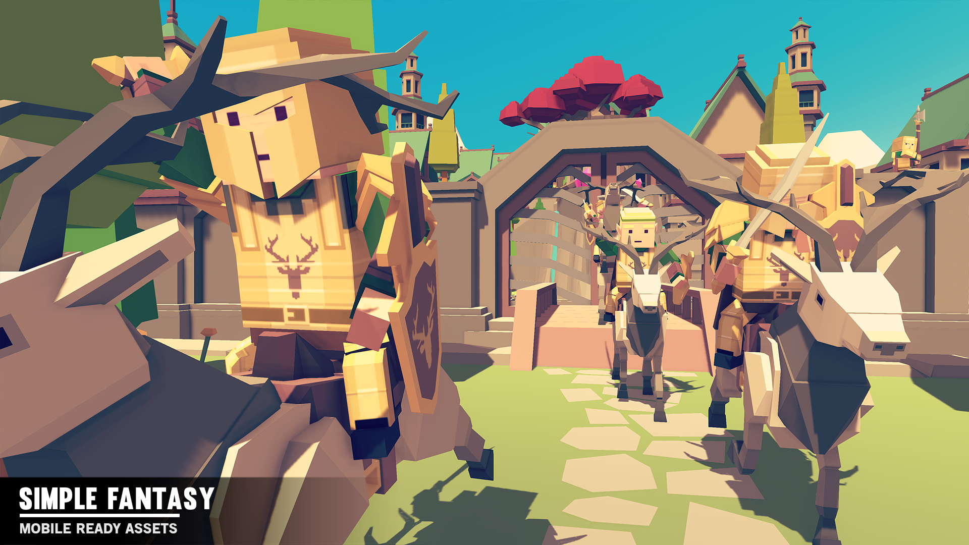 Low poly fantasy character assets for game development