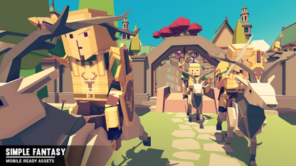 Low poly fantasy character assets for game development