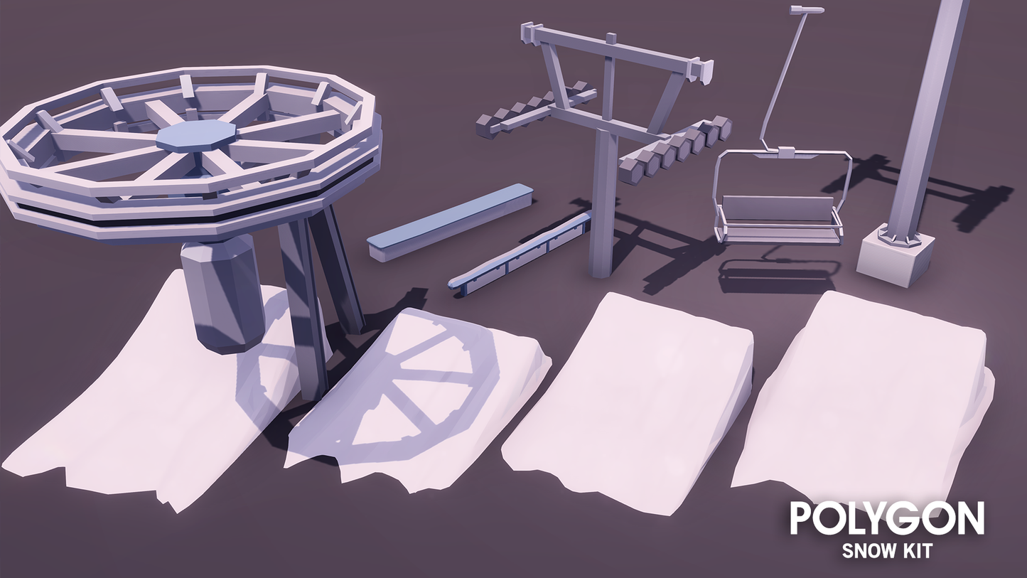 POLYGON - Snow Kit - Synty Studios - Unity and Unreal 3D low poly assets for game development