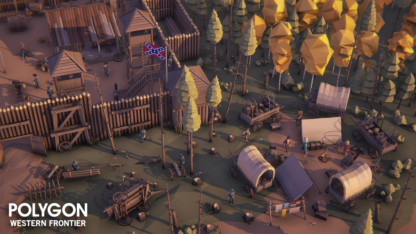 POLYGON - Western Frontier Pack - Synty Studios - Unity and Unreal 3D low poly assets for game development
