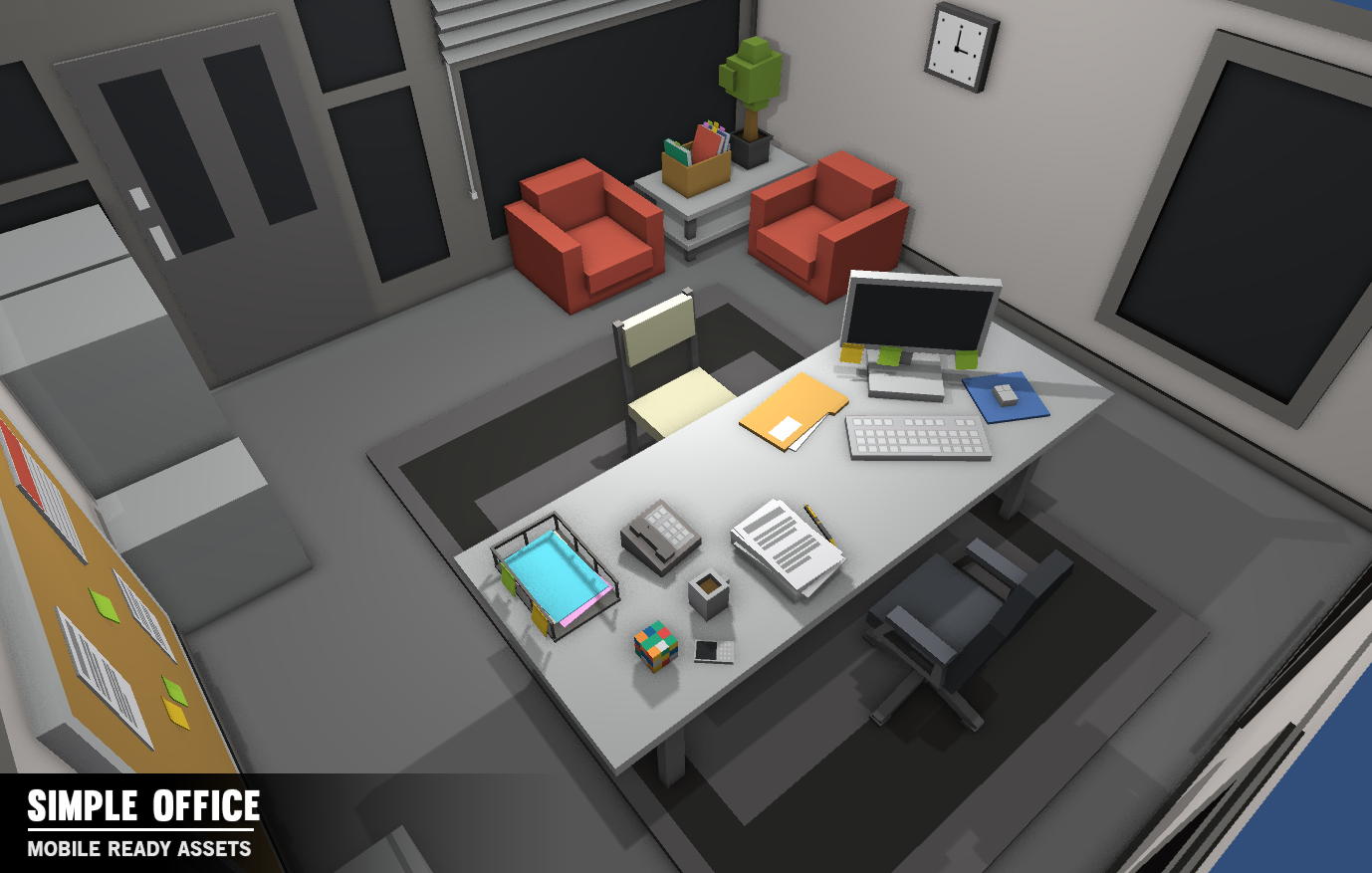 Simple Office - Cartoon Assets - Synty Studios - Unity and Unreal 3D low poly assets for game development