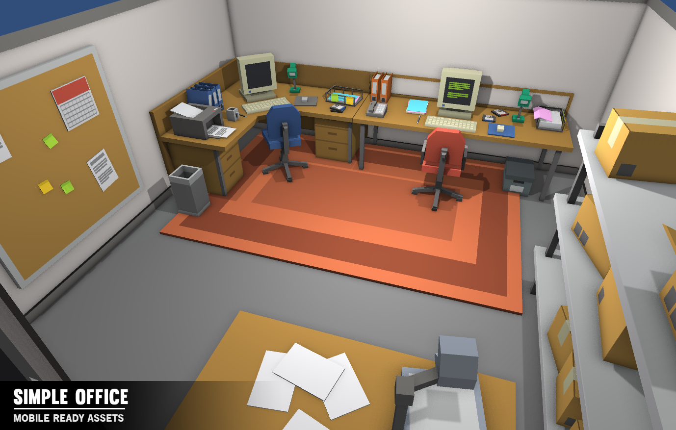 Simple Office - Cartoon Assets - Synty Studios - Unity and Unreal 3D low poly assets for game development