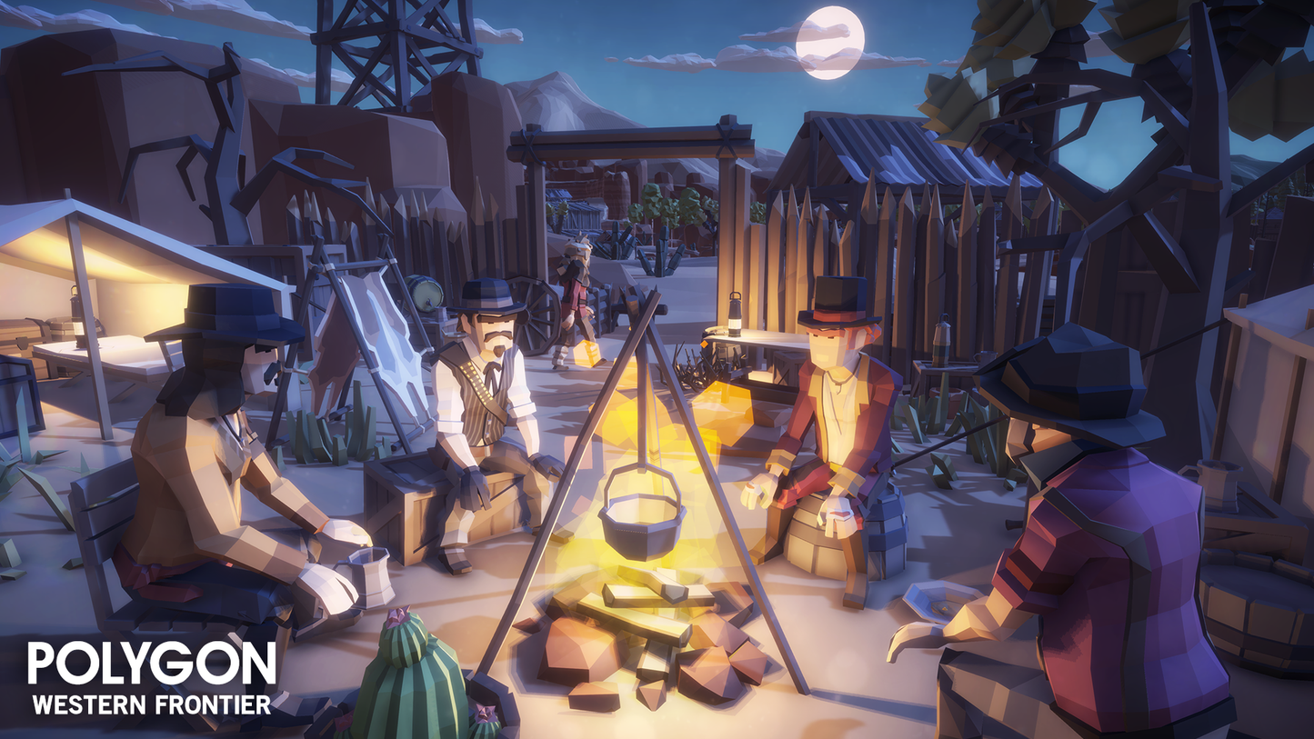 POLYGON - Western Frontier Pack - Synty Studios - Unity and Unreal 3D low poly assets for game development