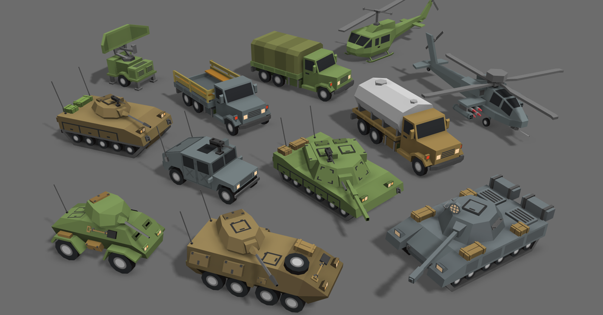 Simple Military - Cartoon Assets - Synty Studios - Unity and Unreal 3D low poly assets for game development