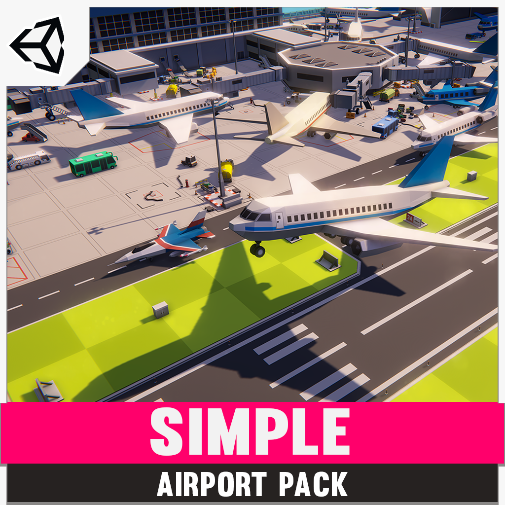 Simple Airport - Cartoon Assets