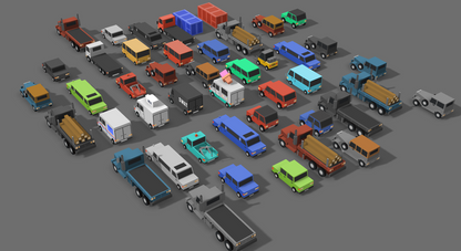 Simple Cars - Low Poly 3D Cartoon Vehicles