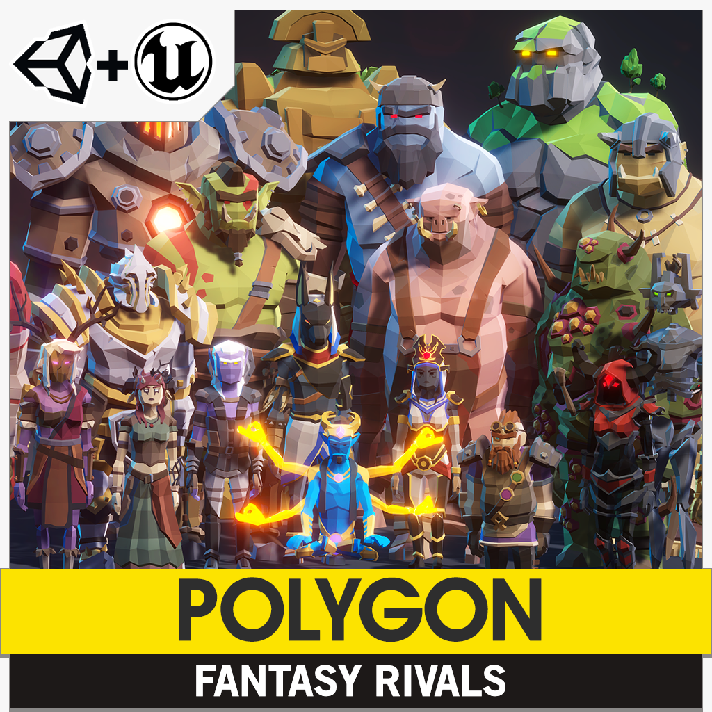 POLYGON - Fantasy Rivals Pack - Synty Studios - Unity and Unreal 3D low poly assets for game development