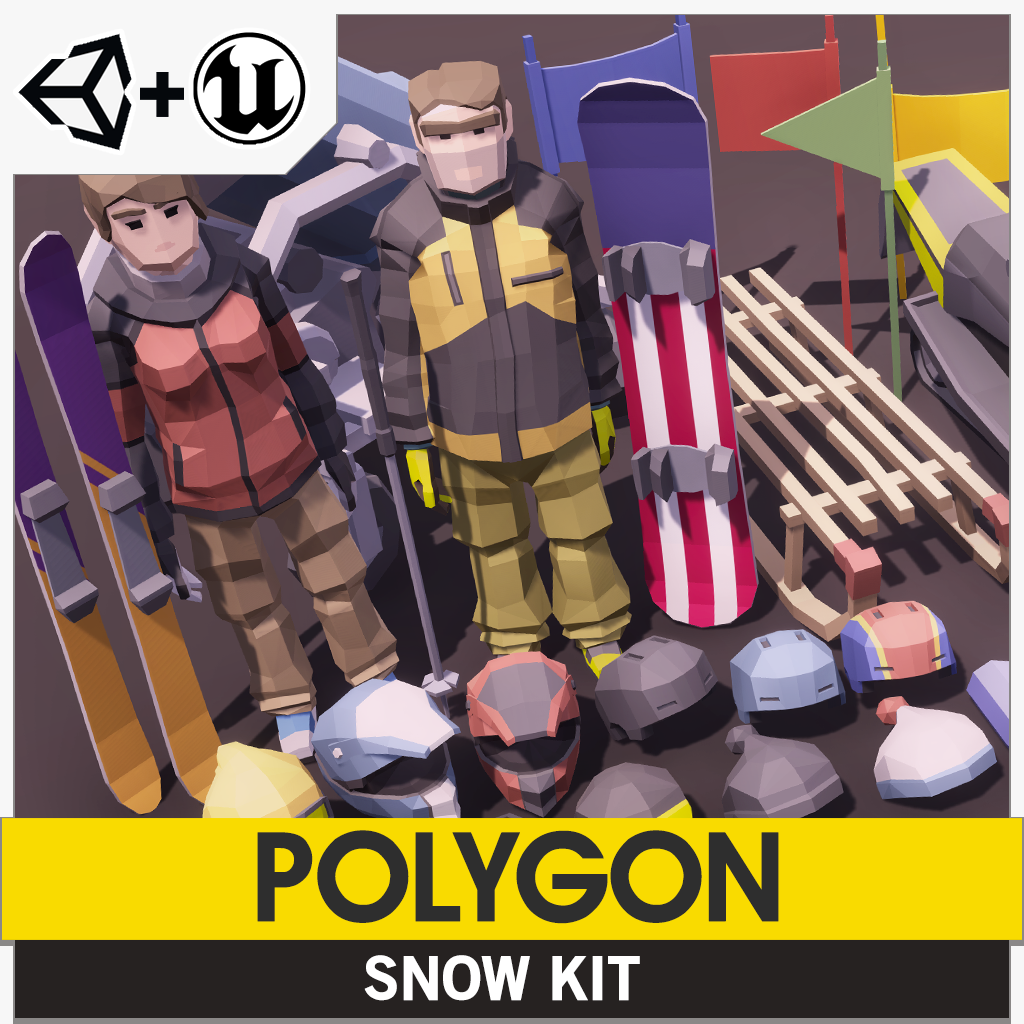 POLYGON - Snow Kit - Synty Studios - Unity and Unreal 3D low poly assets for game development